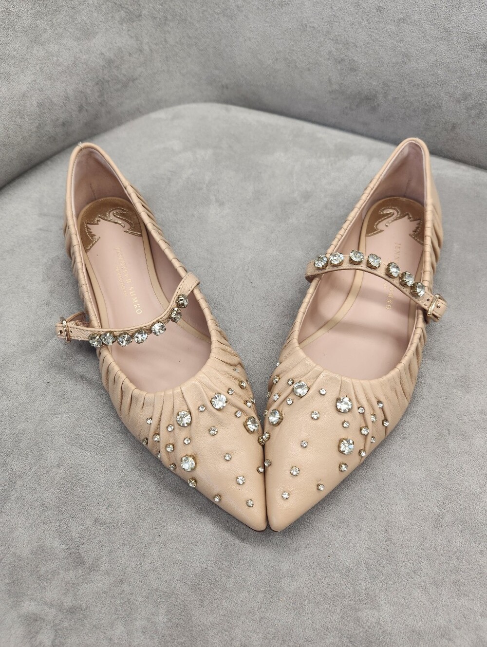 Antonio Melani Jennifer Sumko flats 6.5 cream leather LyssaLou Mary Jane new$130